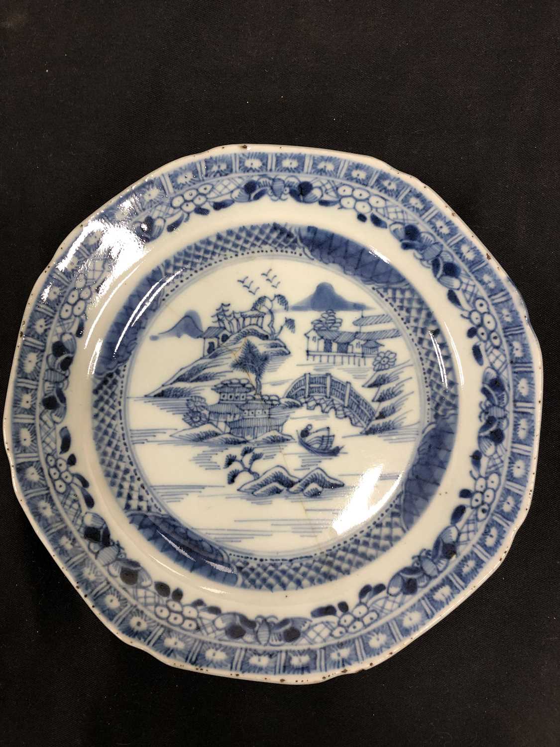 A part set of Chinese blue and white plates and dishes - Image 19 of 21