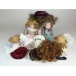 Three small German bisque dolls