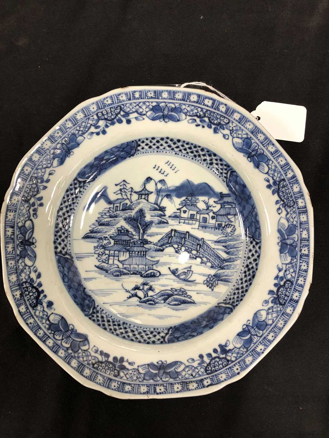 A part set of Chinese blue and white plates and dishes - Image 11 of 21