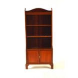 An Edwardian mahogany open bookcase