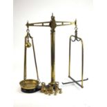 A cased scientific scale and a counter-top scale