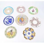 A large assorted group of English pottery and porcelain plates