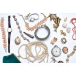 A large collection of various pieces of costume jewellery