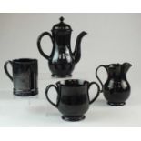 A group of Jackfield black-glazed earthenware, circa 1750-80