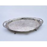 A large two handled silver plated tray by Mapping & Webb