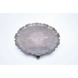 A Victorian silver presentation salver