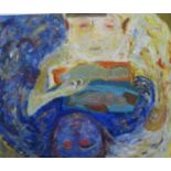 Elizabeth Neylan (British Contemporary) Quarrelling Genies 1 (2002), oil on canvas