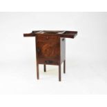 A George III inlaid mahogany Gentleman's washstand