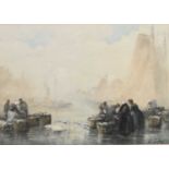 John Ernest Aitken RSW (1881-1957). The Fish Quay, Rotterdam
