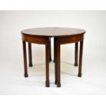 A 19th century mahogany D-end extending dining table