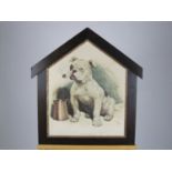 After Cecil Aldin, 'That's Bully', print, in dog's kennel frame,