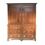 A 19th century oak housekeeper's cupboard