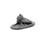 After Piere-Jules Mene, a bronze figure of a fox