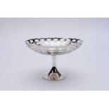 A silver pedestal tazza