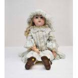 A rare French Jumeau bisque-headed doll