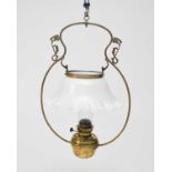 A 19th century hanging oil lantern
