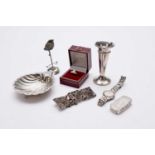 A small collection of silver and jewellery