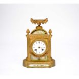 A French gilt-metal mantel clock