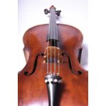 A Panormo School attributed violoncello with bow