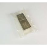 A Johnson Matthey Assay Office fine silver ingot