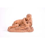 Thomas Henry Kendall: a carved limewood figure of a recumbent cupid