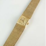 A 9ct gold Omega bracelet wristwatch