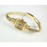 A Lady’s 14ct gold Este bracelet wristwatch