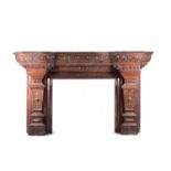 Thomas Henry Kendall: a large carved stained beech fire surround from the Chapel Street showroom