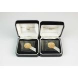 Two Elizabeth II half sovereigns