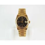 An 18ct gold mid-size Rolex Oyster Perpetual Datejust Superlative Chronometer wristwatch