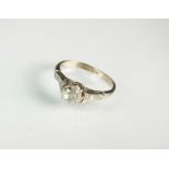 A single stone diamond ring