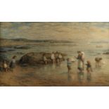 Hugh Cameron RSA, RSW, ROI (British 1835 - 1918) Children Playing on the Sea Shore