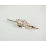 An early 20th century diamond Naval crown sweetheart brooch