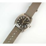 A Gentleman's C.W.C. stainless steel military wristwatch