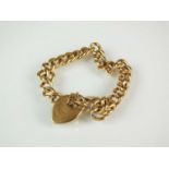 A 9ct yellow gold curb link bracelet