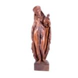 Thomas Henry Kendall: an important large carved oak figure of a maiden