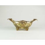 A Victorian silver gilt basket