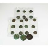A small collection of Roman bronze coinage