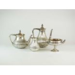 A Victorian four piece silver tea and coffee service