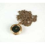 A lady's fob watch and guard chain