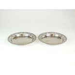 A pair of Edwardian silver dishes