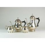 A four piece silver tea and coffee service