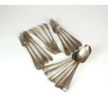 A collection of silver flatware