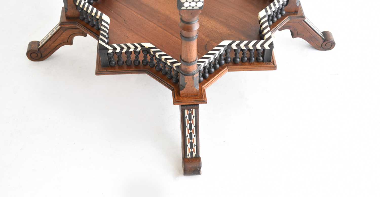 A good and rare 19th century Egyptian, architectural-form, inlaid centre table - Image 5 of 5