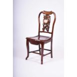 A Chinese carved rosewood side chair
