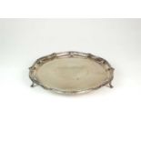 A silver presentation salver