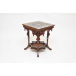 A good and rare 19th century Egyptian, architectural-form, inlaid centre table