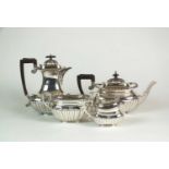 An Edwardian four piece silver tea service