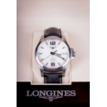 Longines: A gentleman's stainless steel Conquest VHP wristwatch