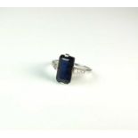 A sapphire and diamond ring